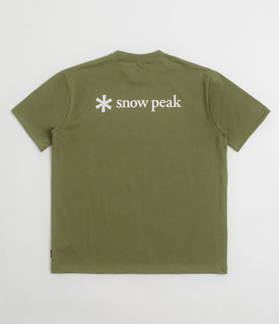 Snow Peak NSD Back Logo T-Shirt in Olive