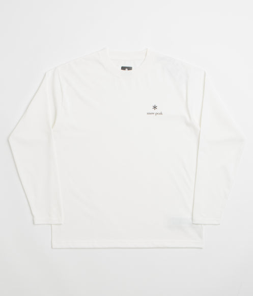 Snow Peak NSD Logo Long Sleeve T-Shirt - Off White