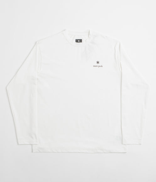 Snow Peak NSD Logo Long Sleeve T-Shirt - Off White