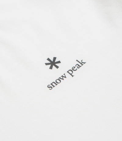 Snow Peak NSD Logo Long Sleeve T-Shirt in Off White