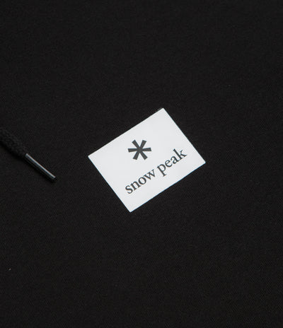 Snow Peak NSD Square Logo Hoodie in Black