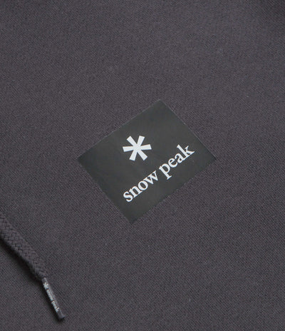 Snow Peak NSD Square Logo Hoodie in Charcoal