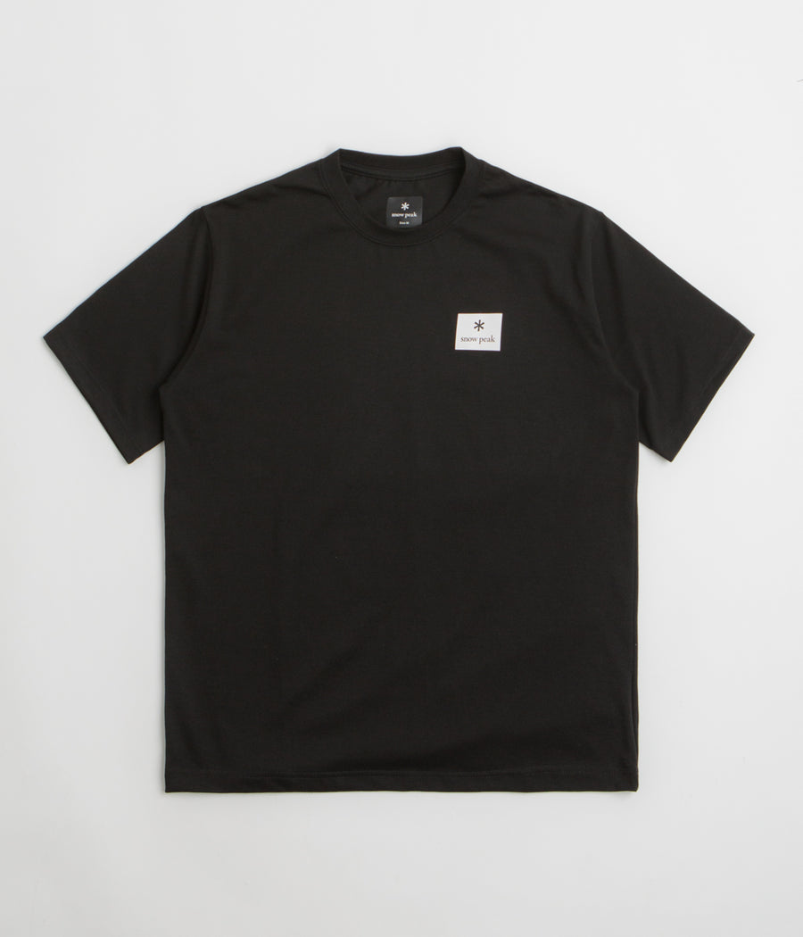 Snow Peak NSD Square Logo T-Shirt in Black