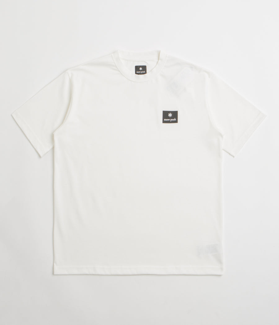 Snow Peak NSD Square Logo T-Shirt in Off White
