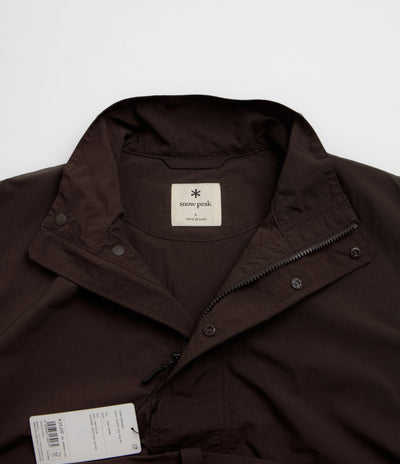 Snow Peak Nylon Double Rip Anorak - Dark Brown