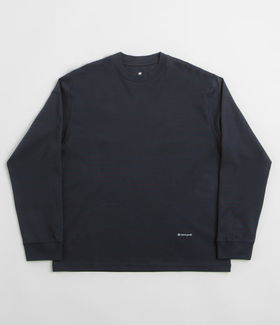 Snow Peak Organic Cotton Mercerized Long Sleeve T-Shirt in Blue Border
