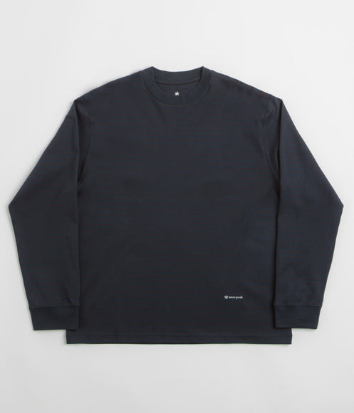 Snow Peak Organic Cotton Mercerized Long Sleeve T-Shirt - Blue Border