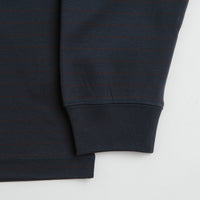 Snow Peak Organic Cotton Mercerized Long Sleeve T-Shirt in Blue Border thumbnail