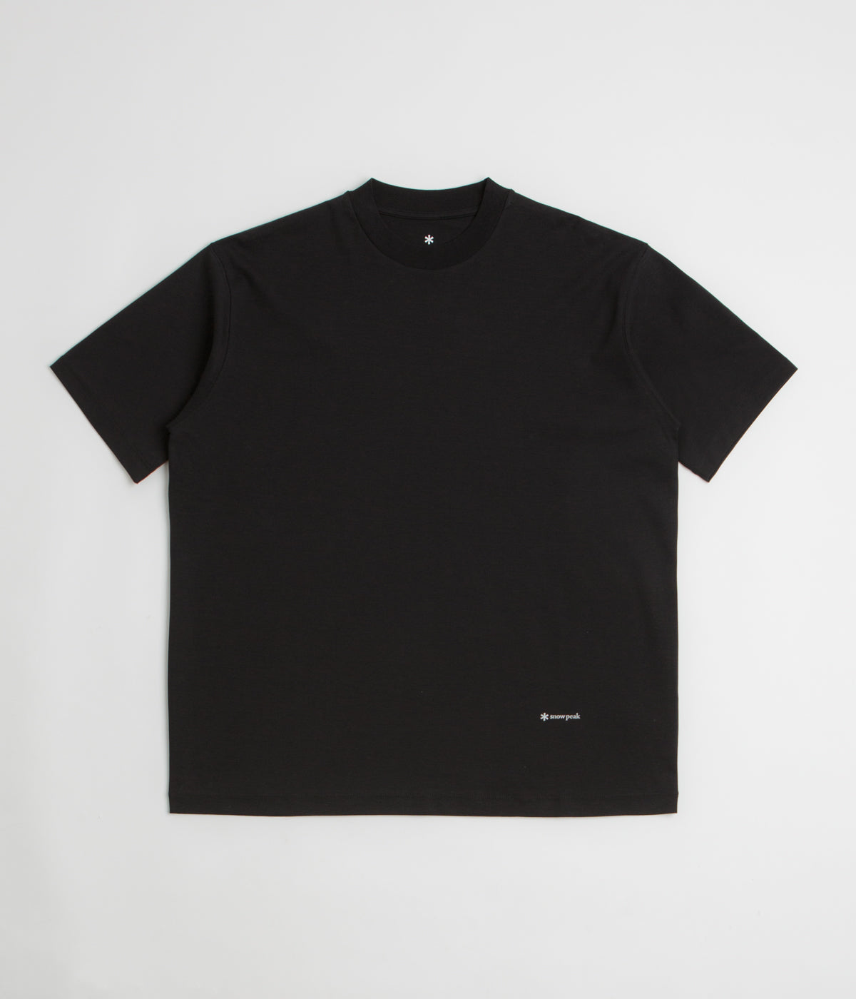Snow Peak Organic Cotton Mercerized T-Shirt in Black