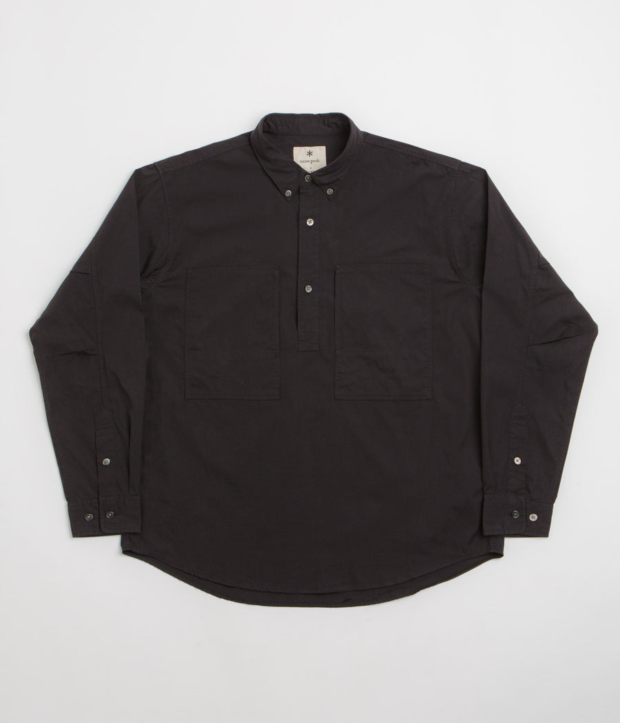 Snow Peak Organic Cotton Pullover Shirt in Black