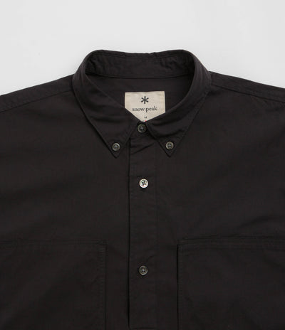 Snow Peak Organic Cotton Pullover Shirt - Black