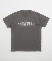 Snow Peak Oval Logo T-Shirt in Charcoal