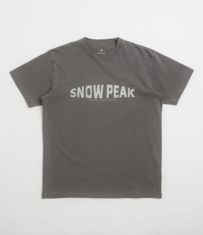 Snow Peak Oval Logo T-Shirt - Charcoal