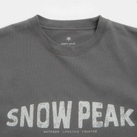 Snow Peak Oval Logo T-Shirt - Charcoal thumbnail