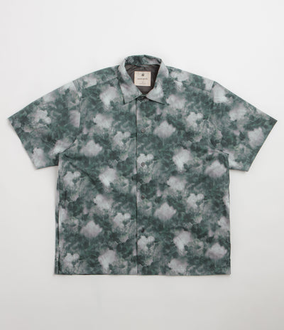 Snow Peak Patterned Mori Short Sleeve Shirt in Green
