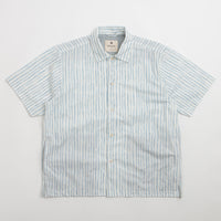 Snow Peak Patterned Take Short Sleeve Shirt in Light Grey thumbnail