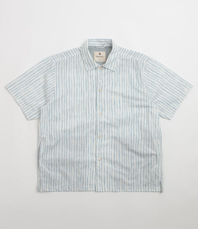 Snow Peak Patterned Take Short Sleeve Shirt in Light Grey