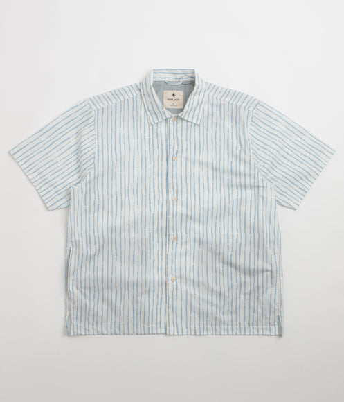 Snow Peak Patterned Take Short Sleeve Shirt - Light Grey