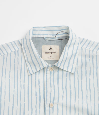Snow Peak Patterned Take Short Sleeve Shirt in Light Grey