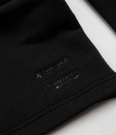 Snow Peak Polartec Power Wool Crewneck Sweatshirt - Black