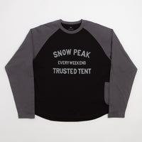 Snow Peak Raglan Long Sleeve T-Shirt - Black thumbnail