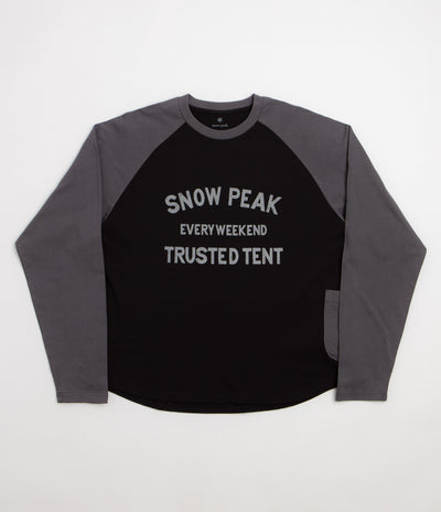 Snow Peak Raglan Long Sleeve T-Shirt - Black
