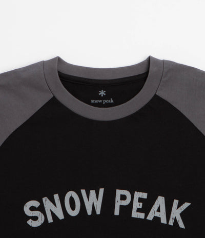 Snow Peak Raglan Long Sleeve T-Shirt - Black