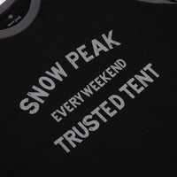 Snow Peak Raglan Long Sleeve T-Shirt - Black thumbnail