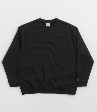 Snow Peak Recycled Cotton Crewneck Sweatshirt in Black
