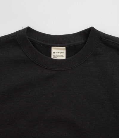 Snow Peak Recycled Cotton Crewneck Sweatshirt in Black