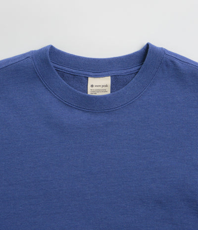 Snow Peak Recycled Cotton Crewneck Sweatshirt - Blue