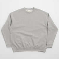 Snow Peak Recycled Cotton Crewneck Sweatshirt in Mid Grey thumbnail