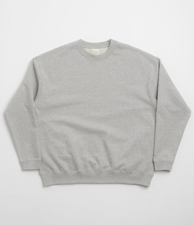 Snow Peak Recycled Cotton Crewneck Sweatshirt in Mid Grey