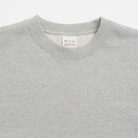 Snow Peak Recycled Cotton Crewneck Sweatshirt in Mid Grey thumbnail