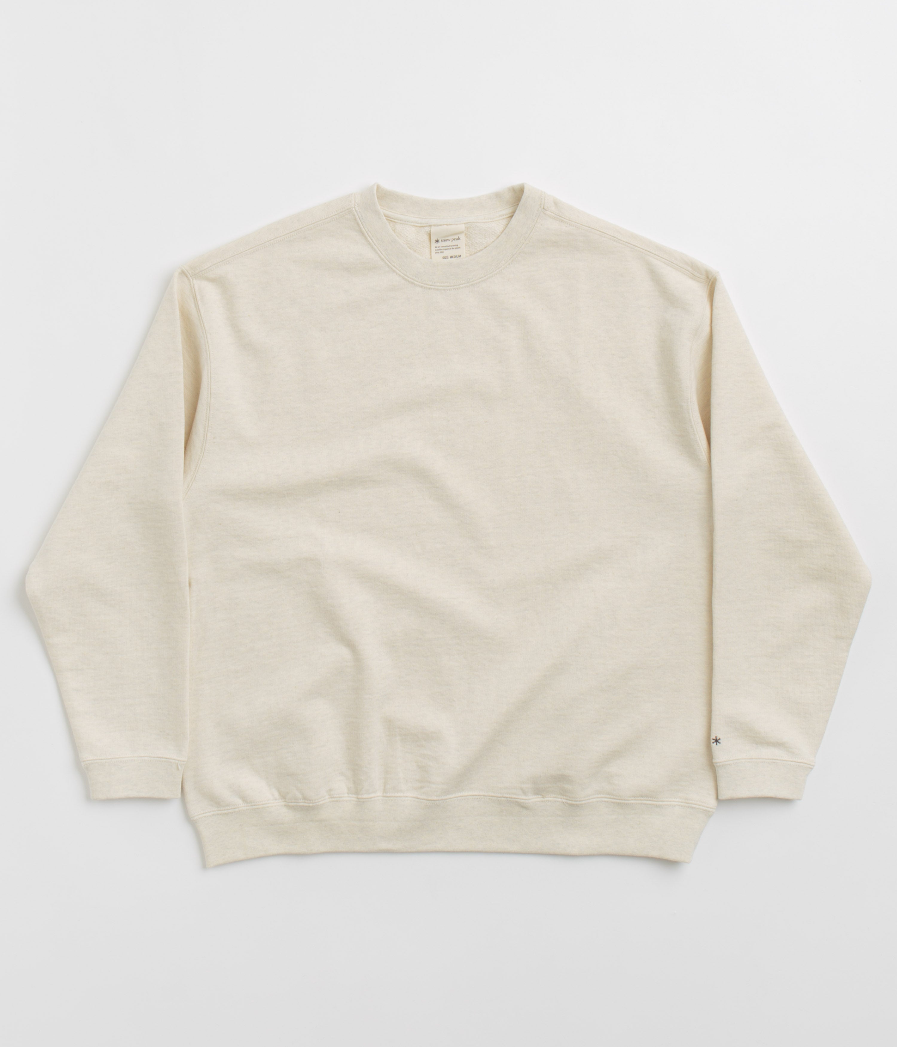 snow peak クルーネック トレーナー Fサイズ Oatmeal色 トップス