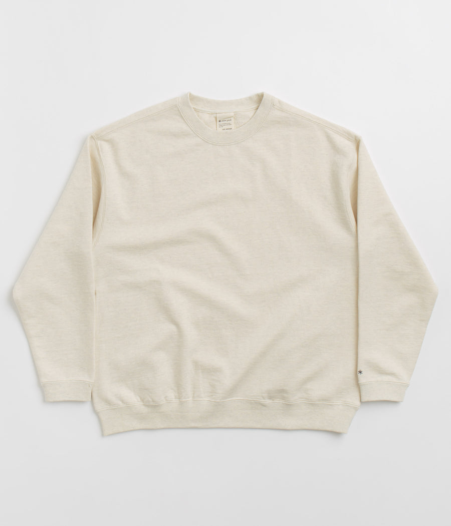 Snow Peak Recycled Cotton Crewneck Sweatshirt in Oatmeal
