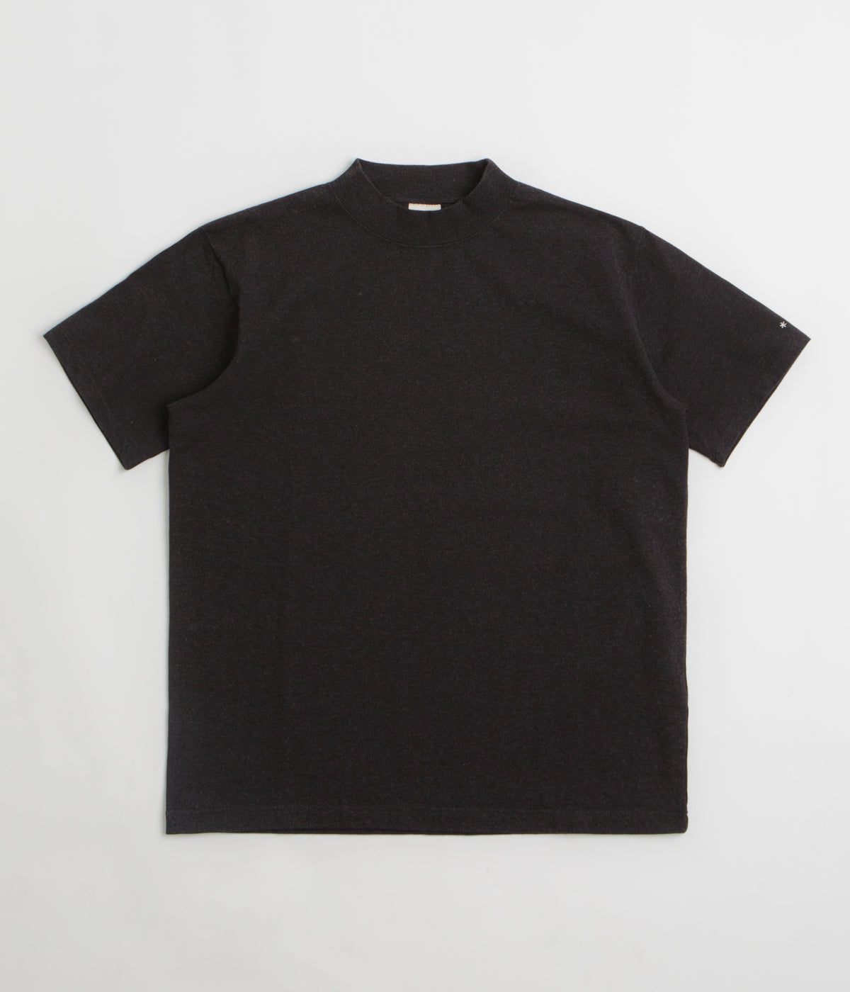 Snow Peak Recycled Cotton Heavy Mockneck T-Shirt in Black