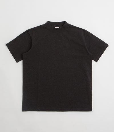 Snow Peak Recycled Cotton Heavy Mockneck T-Shirt in Black