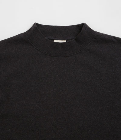 Snow Peak Recycled Cotton Heavy Mockneck T-Shirt in Black