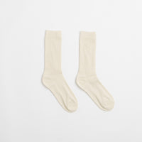 Snow Peak Recycled Cotton Socks in Ecru thumbnail