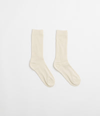 Snow Peak Recycled Cotton Socks in Ecru