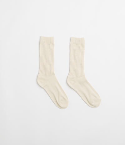 Snow Peak Recycled Cotton Socks in Ecru