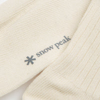 Snow Peak Recycled Cotton Socks in Ecru thumbnail