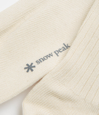 Snow Peak Recycled Cotton Socks in Ecru