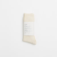 Snow Peak Recycled Cotton Socks in Ecru thumbnail