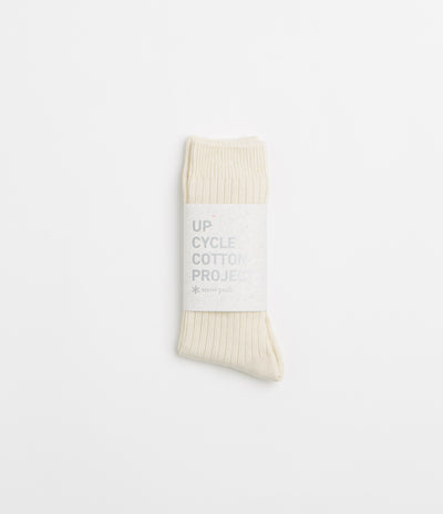 Snow Peak Recycled Cotton Socks in Ecru