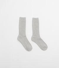 Snow Peak Recycled Cotton Socks in Mid Grey