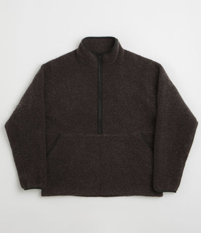 Snow Peak Recycled Wool Boa Sweatshirt in Dark Brown