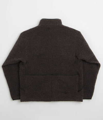 Snow Peak Recycled Wool Boa Sweatshirt in Dark Brown