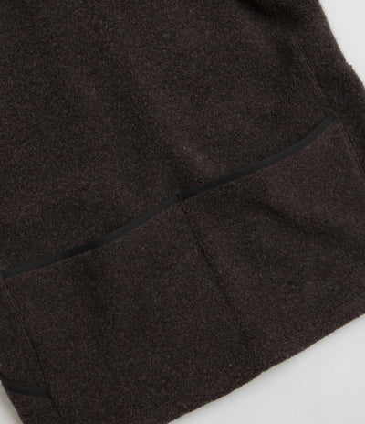 Snow Peak Recycled Wool Boa Sweatshirt in Dark Brown